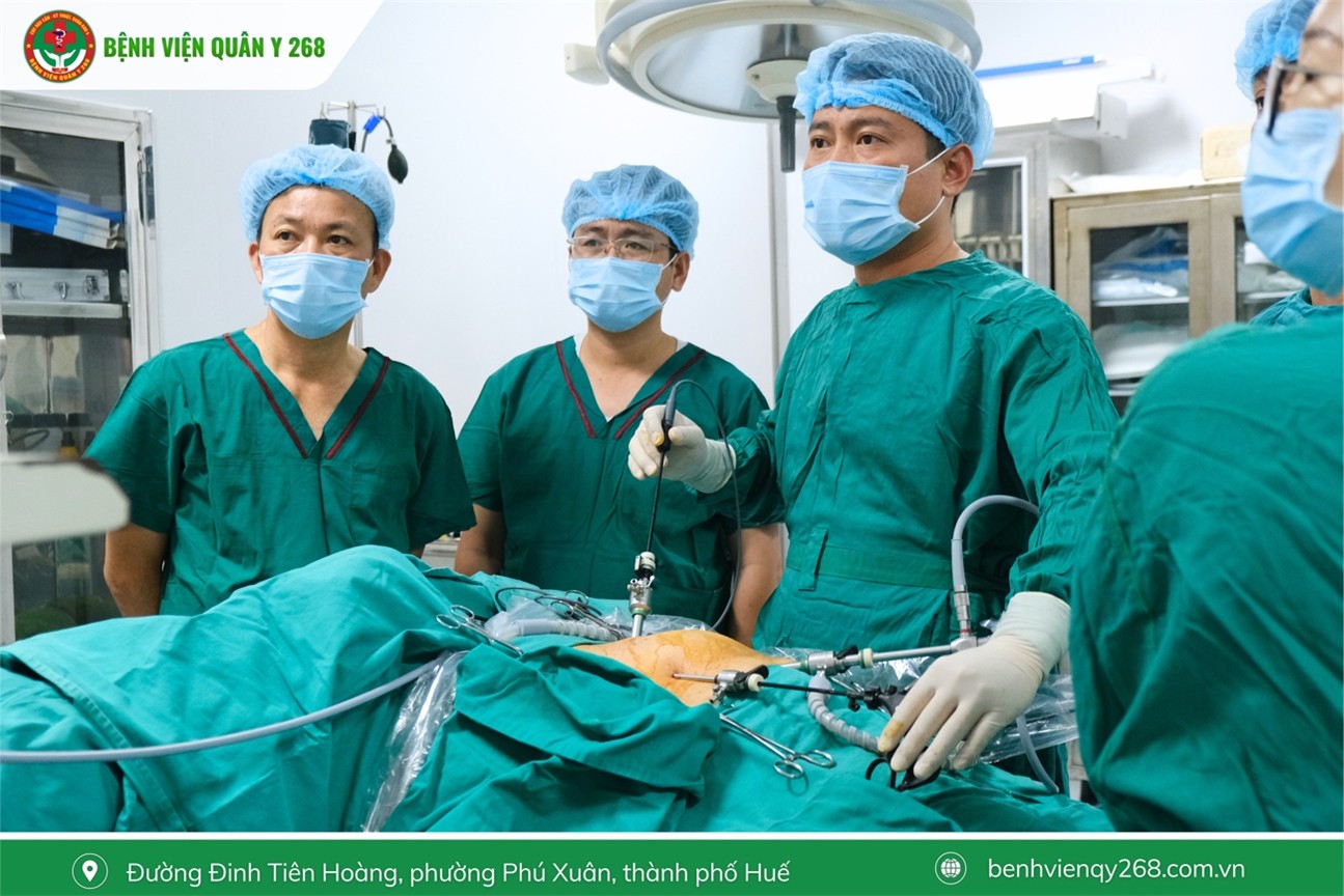 BỆNH VIỆN QUÂN Y 268 PHẪU THUẬT NỘI SOI CẮT TÚI MẬT DO SỎI 