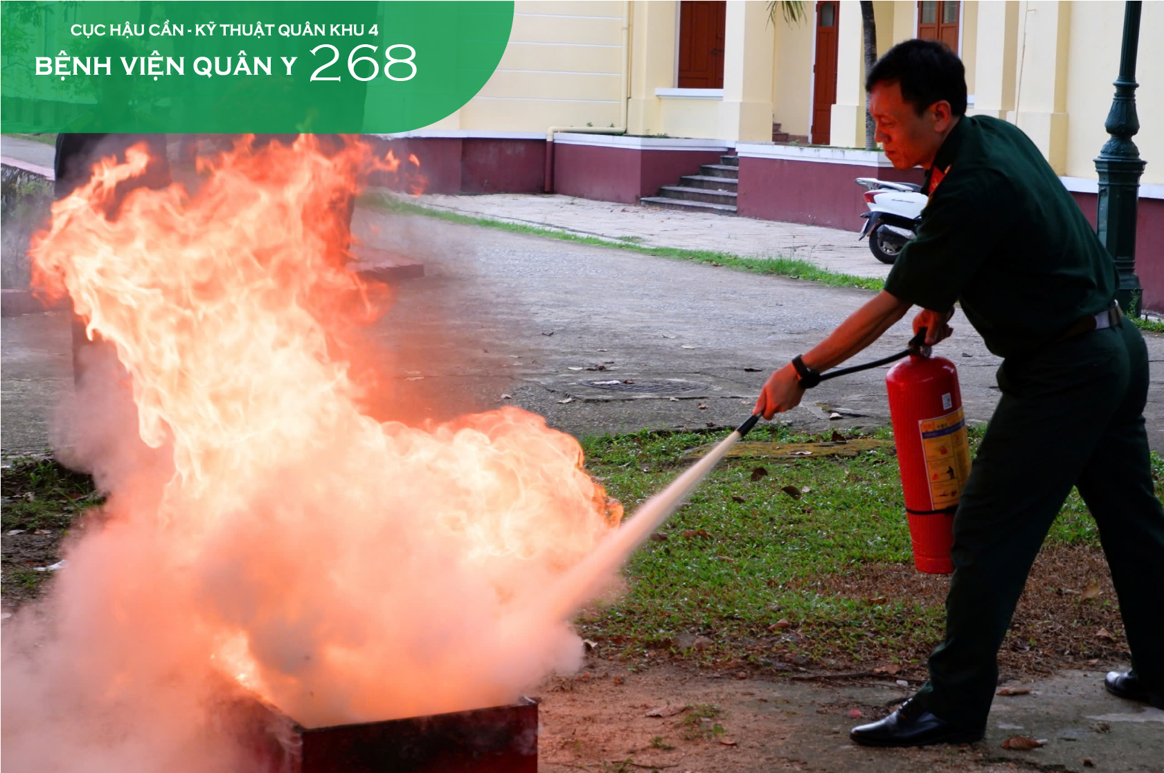 BỆNH VIỆN QUÂN Y 268 TỔ CHỨC HUẤN LUYỆN BỔ SUNG NGHIỆP VỤ PHÒNG CHÁY, CHỮA CHÁY HƯỞNG ỨNG THÁNG HÀNH ĐỘNG VỀ AN TOÀN, VỆ SINH LAO ĐỘNG NĂM 2026