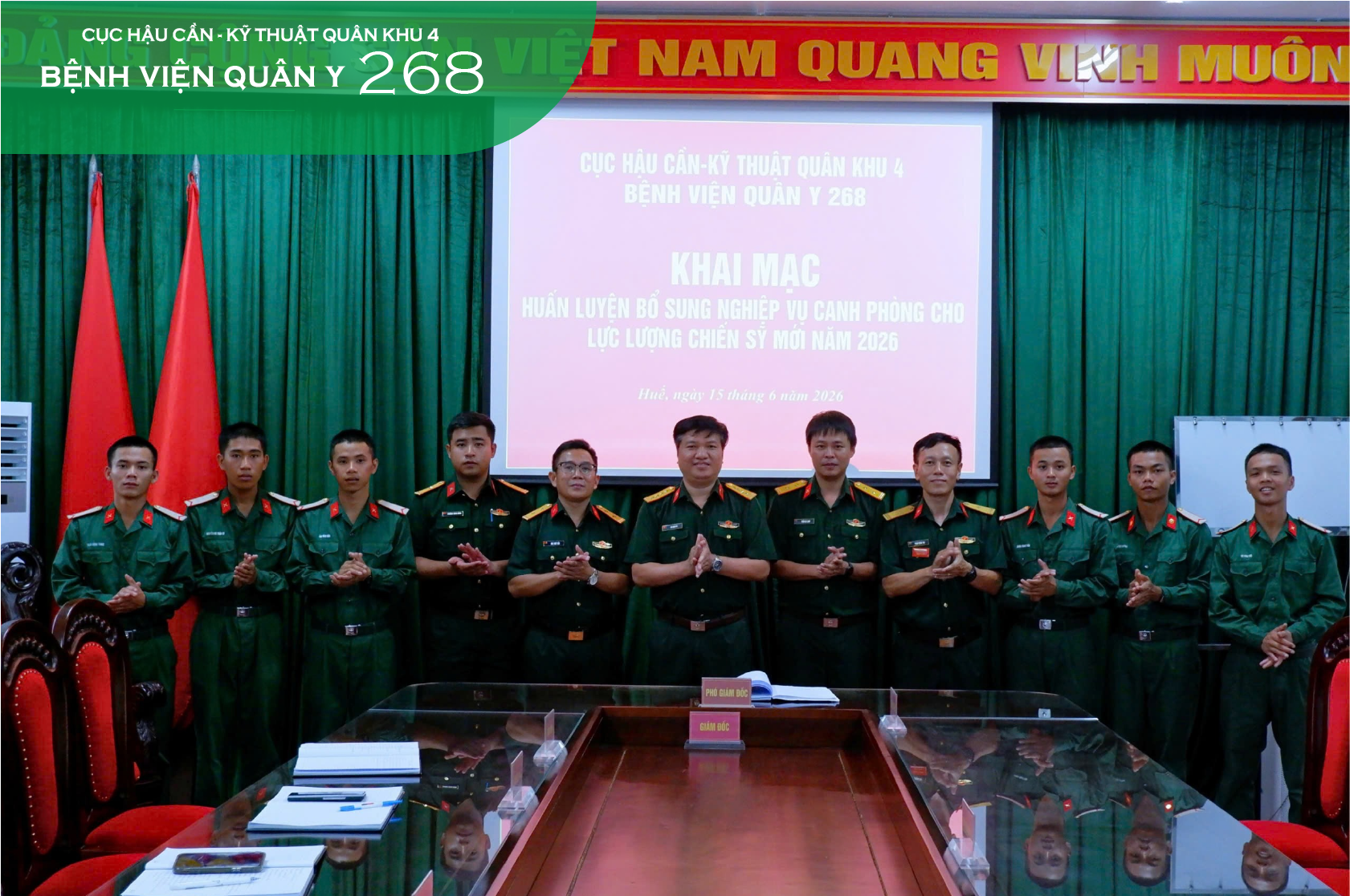 BỆNH VIỆN QUÂN Y 268 HOÀN THÀNH TỐT NHIỆM VỤ HUẤN LUYỆN NGHIỆP VỤ VỆ BINH CHO CHIẾN SĨ MỚI