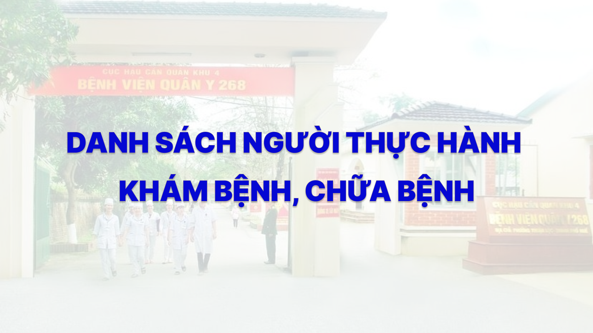 Danh sách người thực hành khám bệnh, chữa bệnh tháng 05/2026 cập nhật lần 1